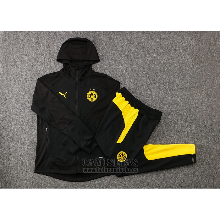 Chandal con Capucha del Borussia Dortmund 2021-2022 Negro